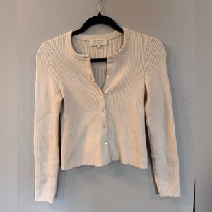 Sezane Kylie Cardigan Size Small Ecru/White
